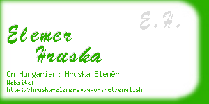 elemer hruska business card